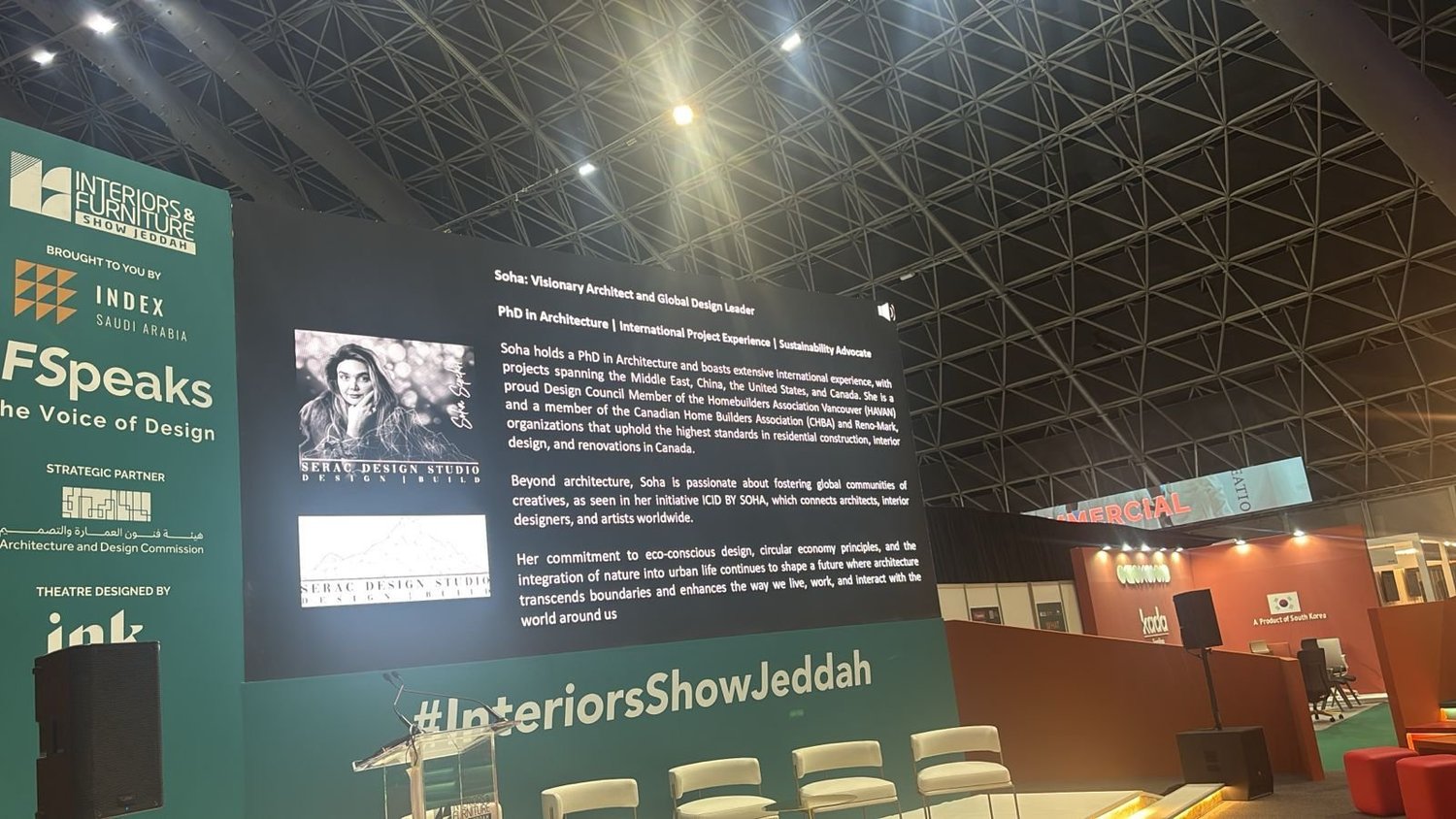 The IFSpeaks stage at the Interiors & Furniture Show Jeddah