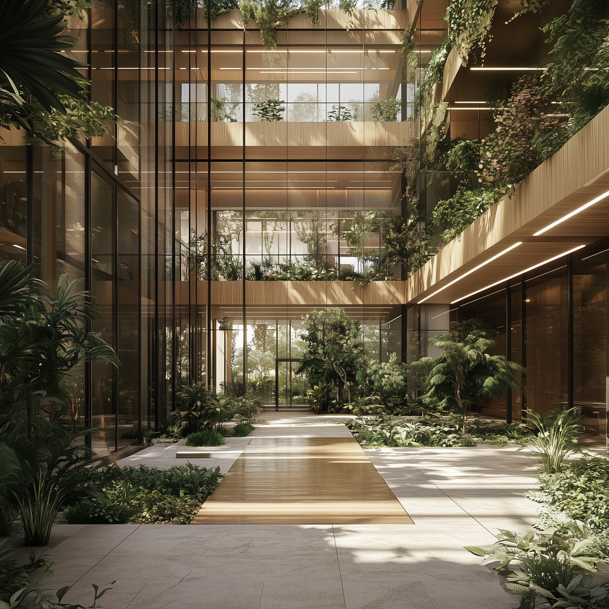 Panoramic biophilic interior study